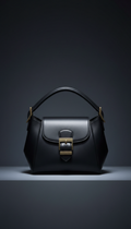 Obsidian Black Leather Statement Bag