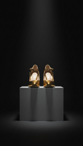 Gilded Ochre Metallic-Accent Heels